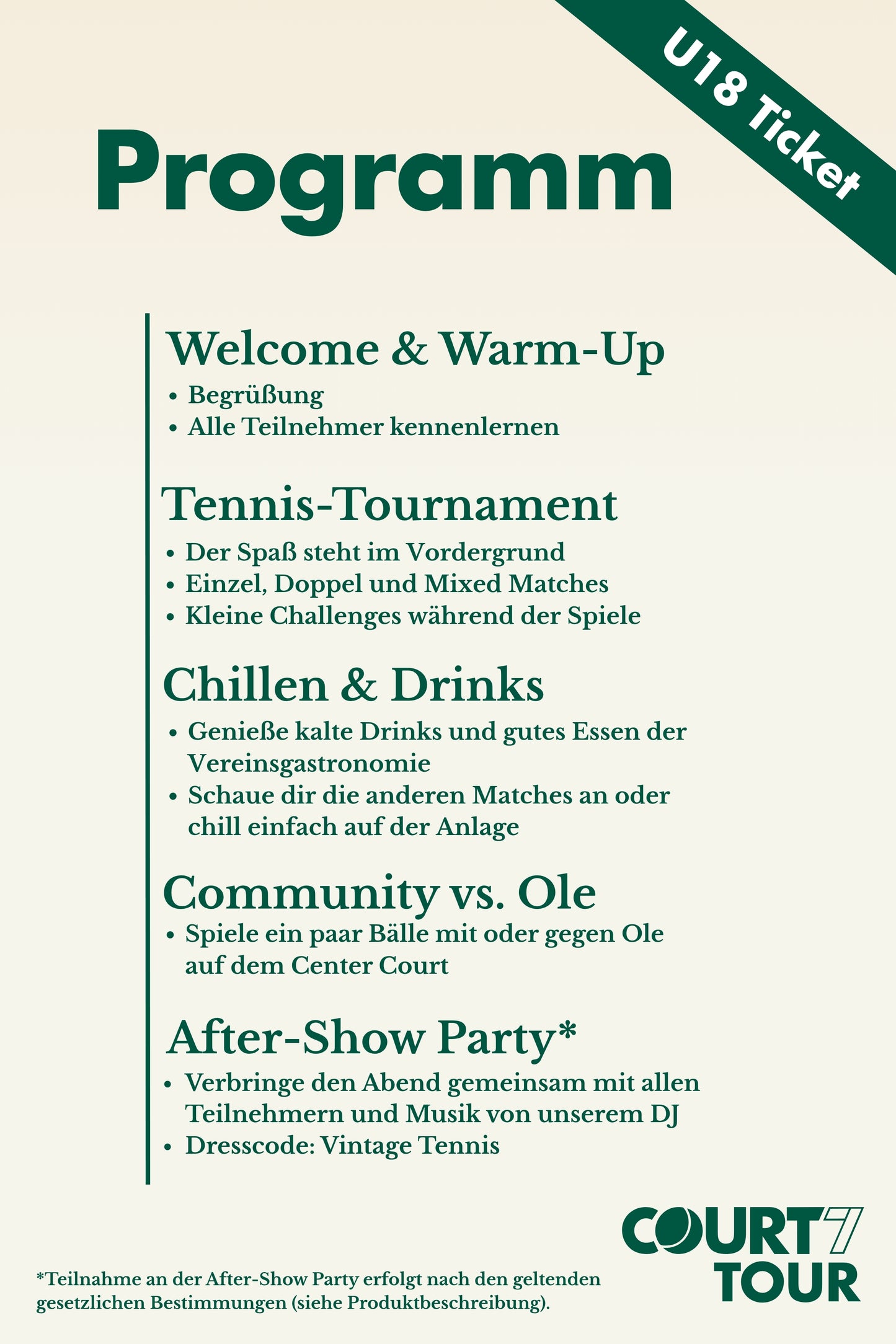 U18 Turnierticket – Bremen 06.09.25