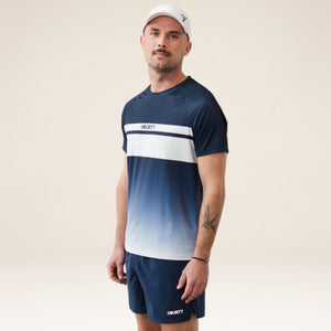 Performance Tee Gradient Stripe Blue