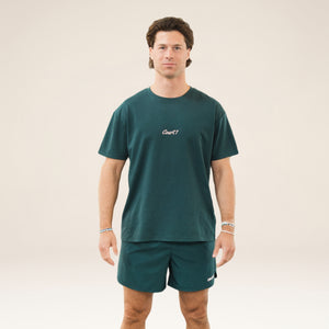 AD-IN 170 Tee Green - "COURT7" front embroidery
