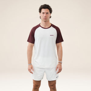 Performance Tee Raglan Contrast Red