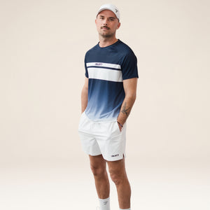 Performance Tee Gradient Blue in Gradient Blue — Material-Detail | T-Shirt von COURT7
