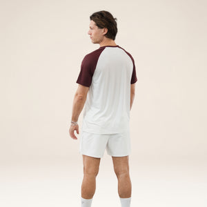 Performance Tee Raglan Contrast Red