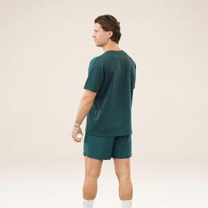 AD-IN 170 Tee Green - "COURT7" front embroidery