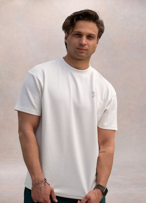 AD-IN 200 Tee Off-White - "COURT7" Backprint