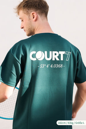 AD-IN 200 Tee Green - "COURT7" Backprint
